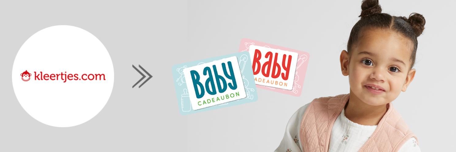 Babycadeaubon is vanaf nu te besteden op Kleertjes.com